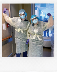 Nurses wearing PPE.